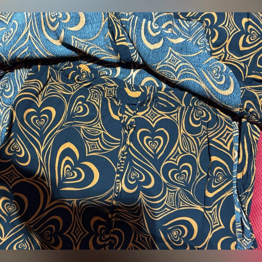 Lisa Says Gah Heart Patterned Pantsuit - Black and Orange - Picture 2 of 13
